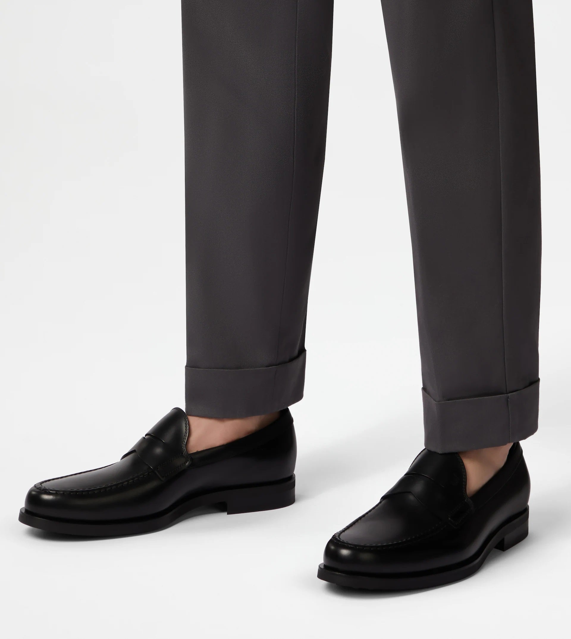 Black Mocassino Formale Gomma Zf Shoes