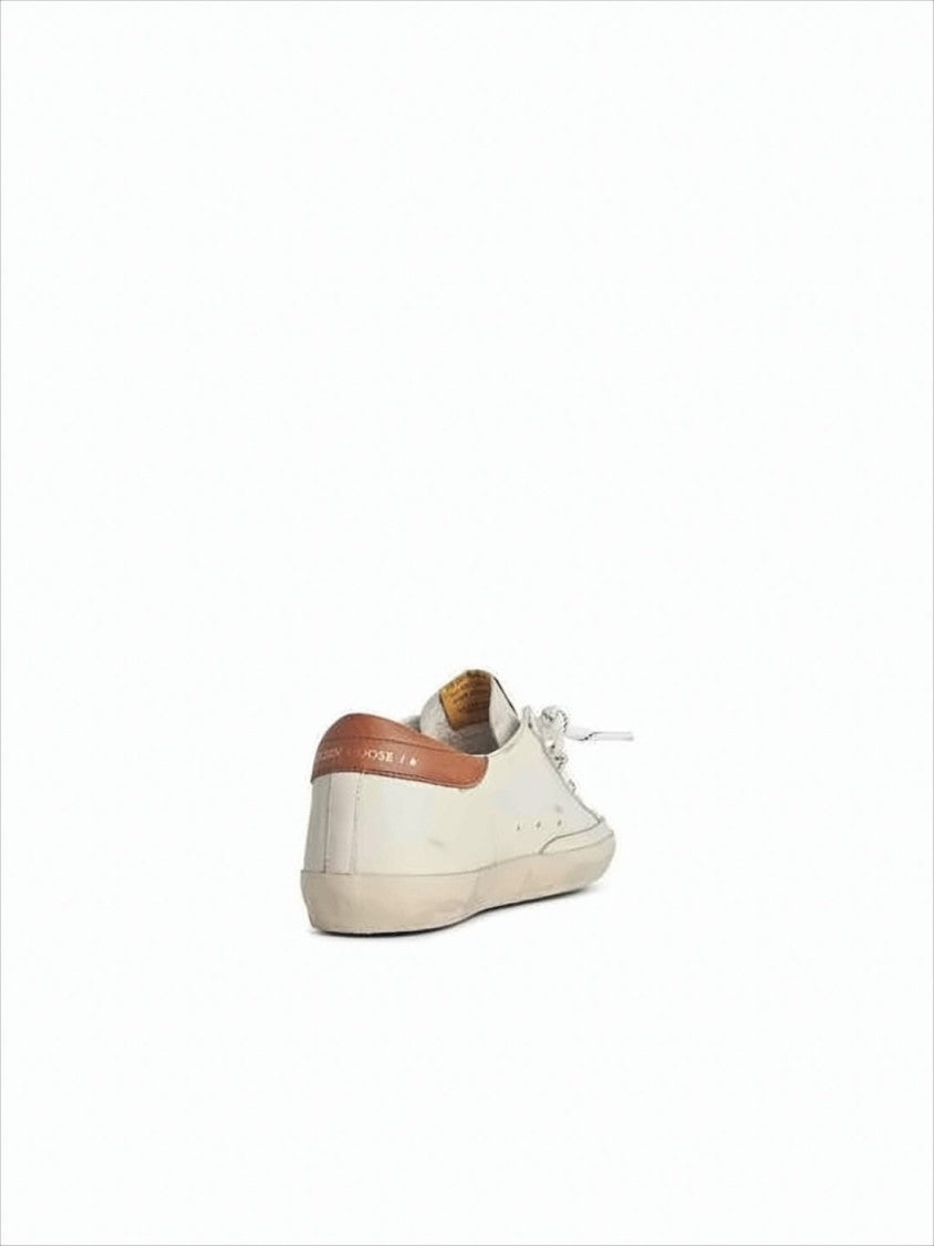 Distressed Low-Top Leather Sneakers