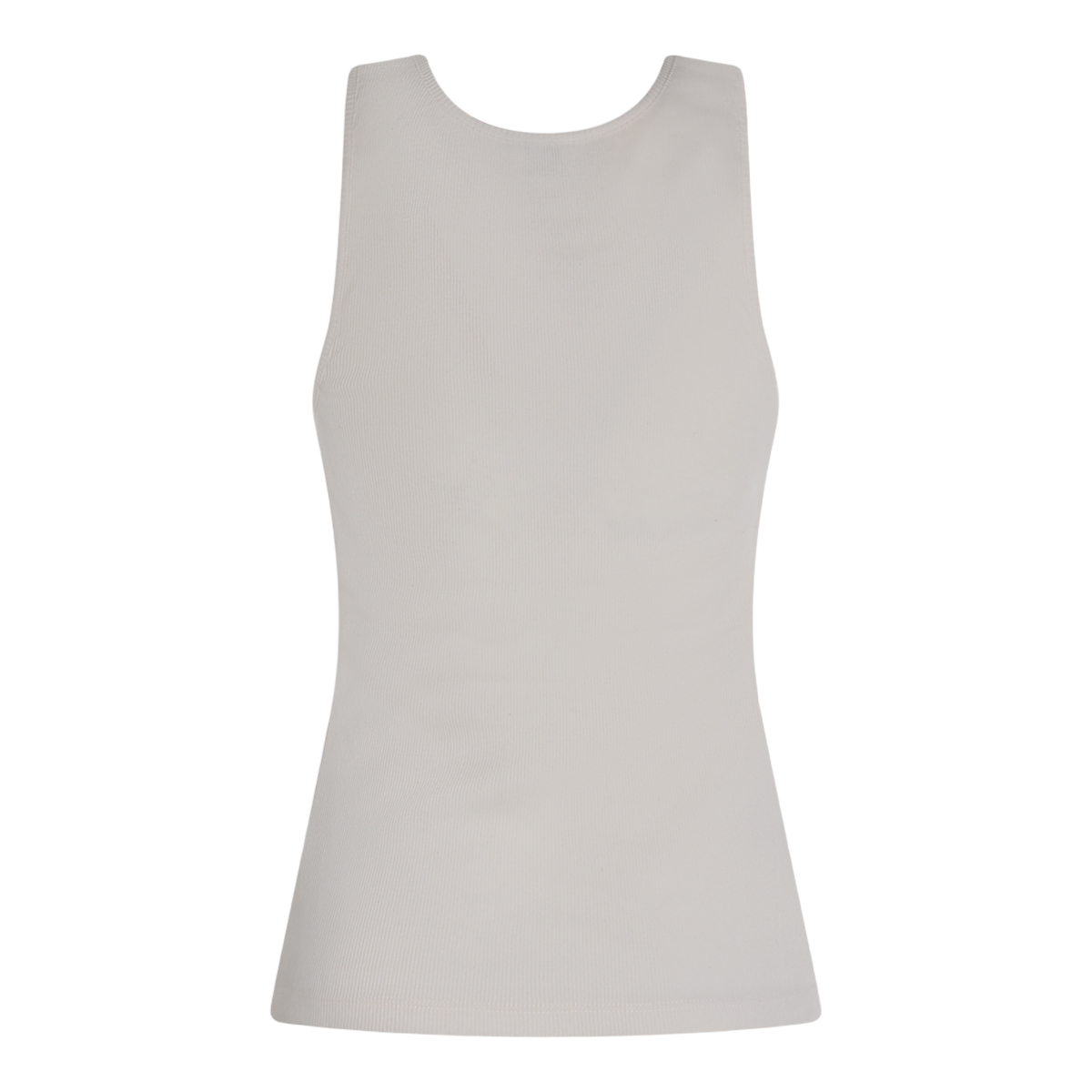 Fitted Sleeveless Top with Round Neckline