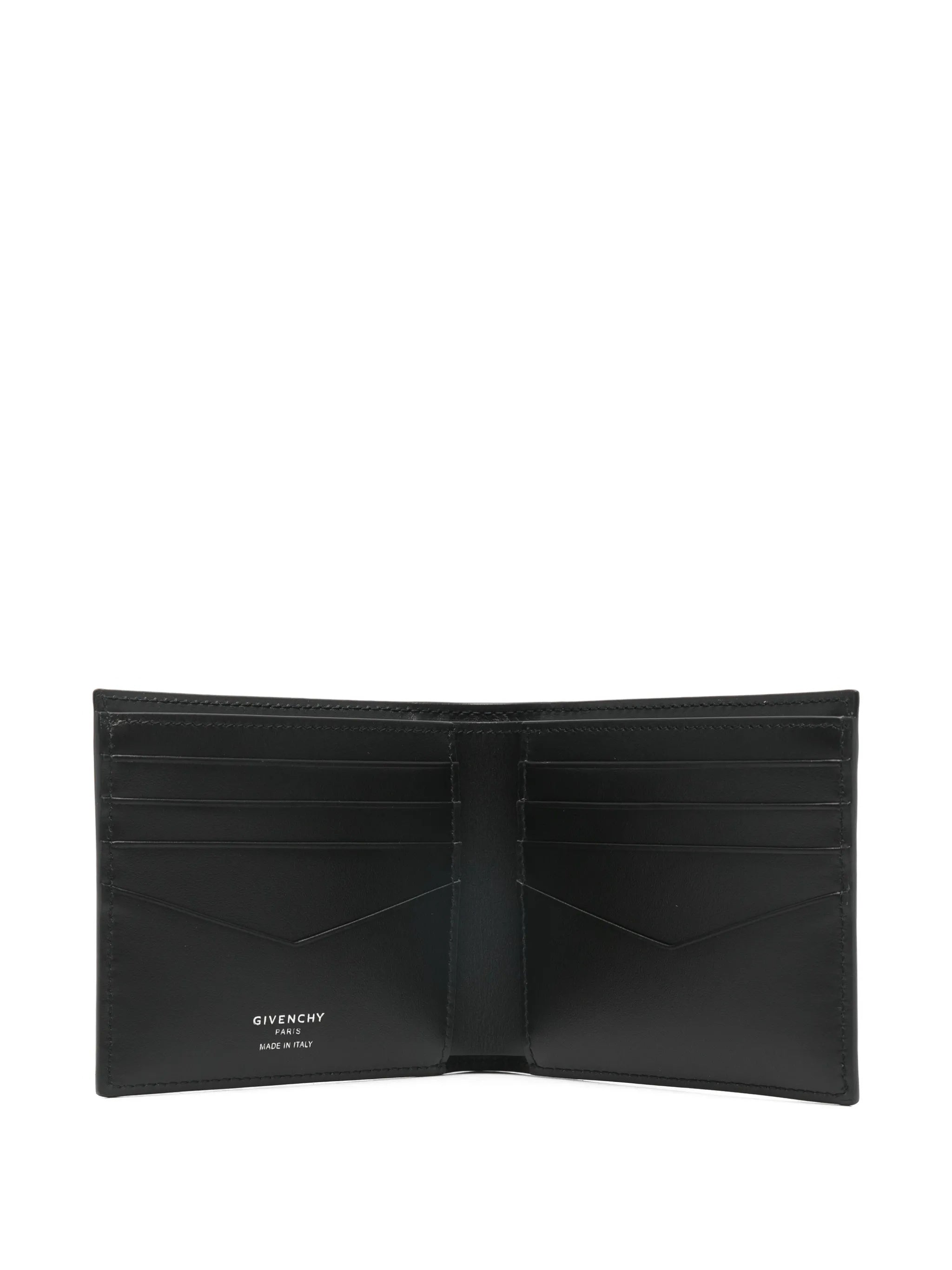 Padded Billfold Black Calf Leather Wallet