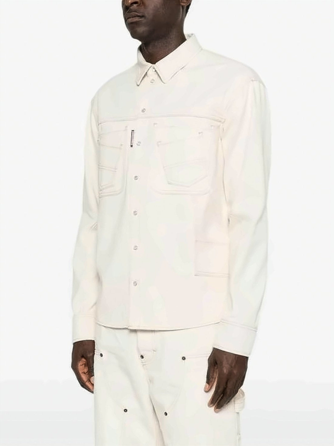 Structured Denim Jacket With Button-Down Front
