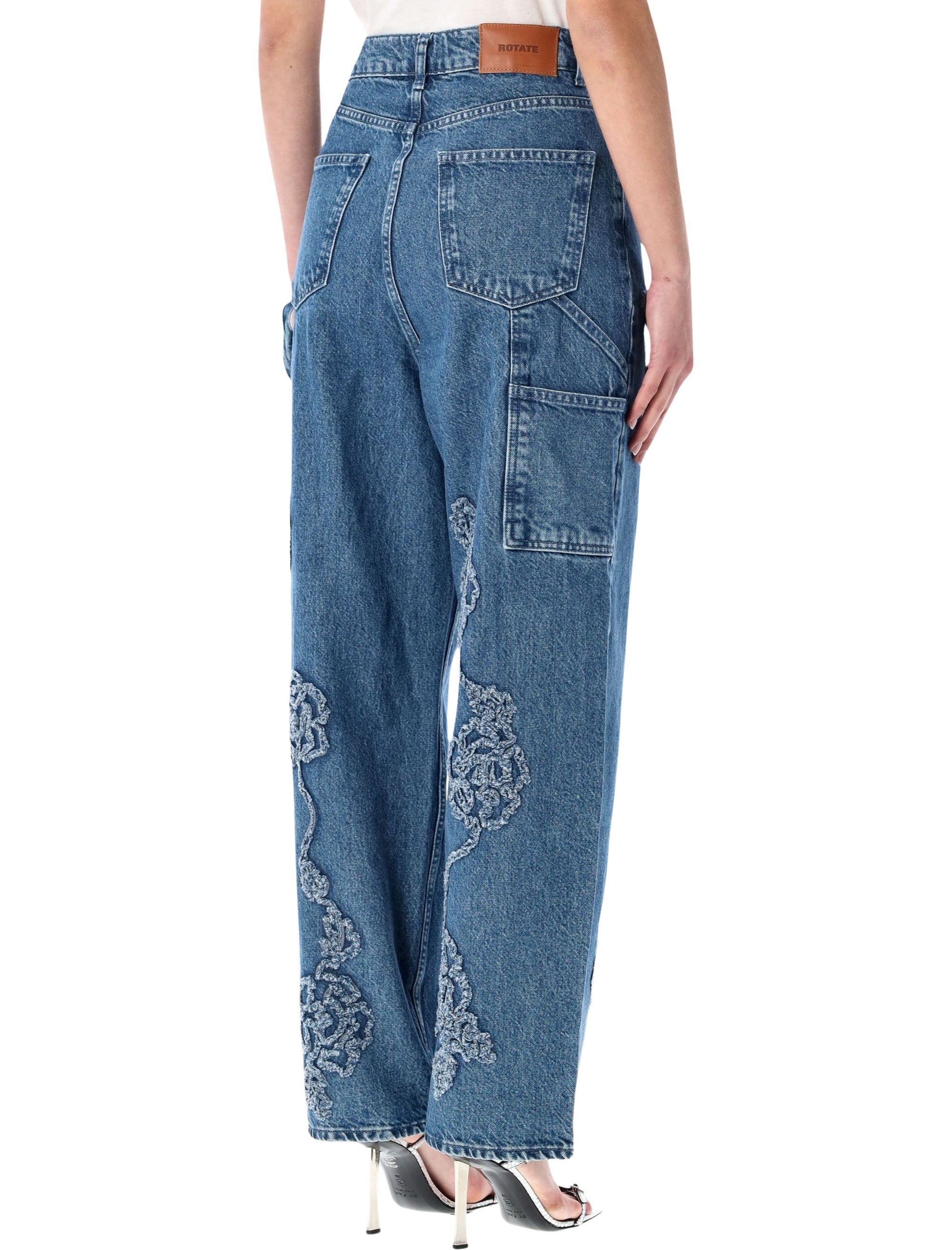 Floral Denim Boyfriend Jeans