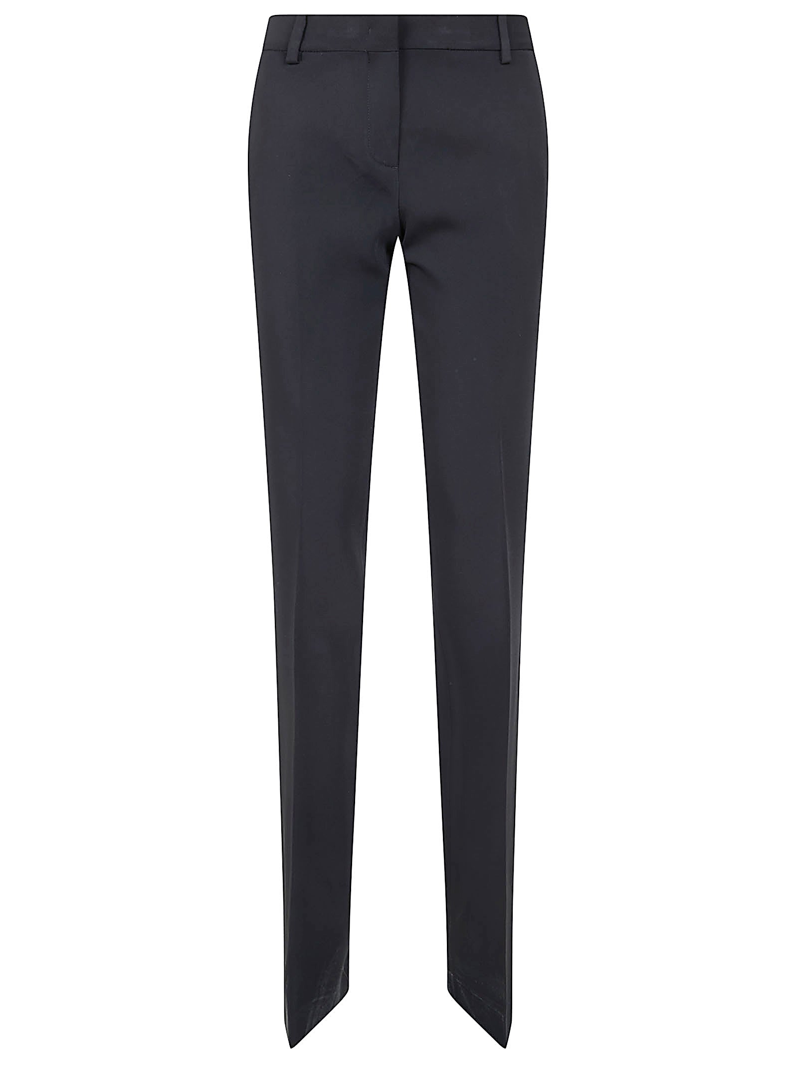 Tailored Black Trousers With Straight-Leg Silhouette And Polished Finish