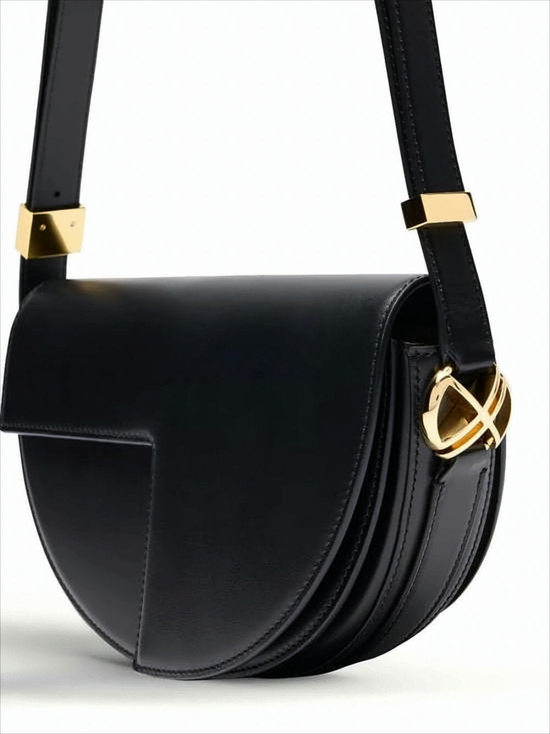 Half-Moon Calf Leather Shoulder Bag
