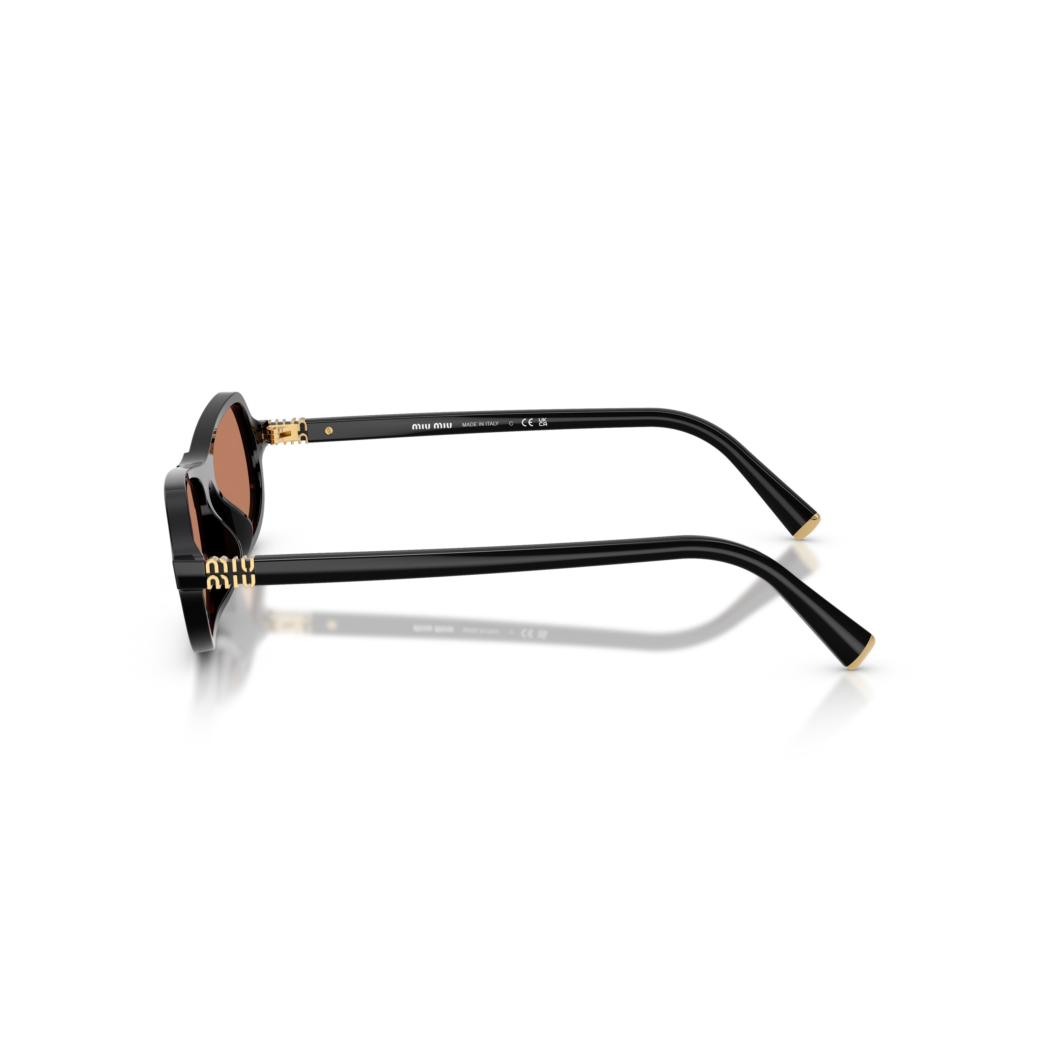 0mu B10su Glossy Black Acetate Sunglasses