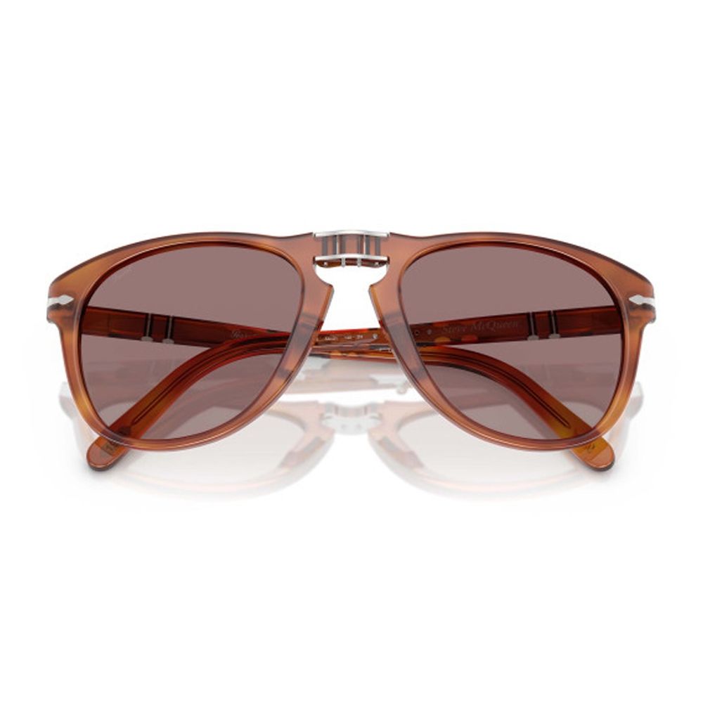 Po0714Sm Okulary Przeciwsłoneczne Składane Pilotki Steve Mcqueen W Kolorze Terra Di Siena