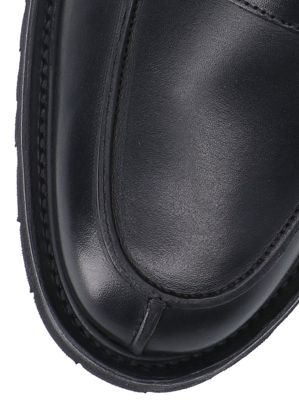 James Black Leather Loafers