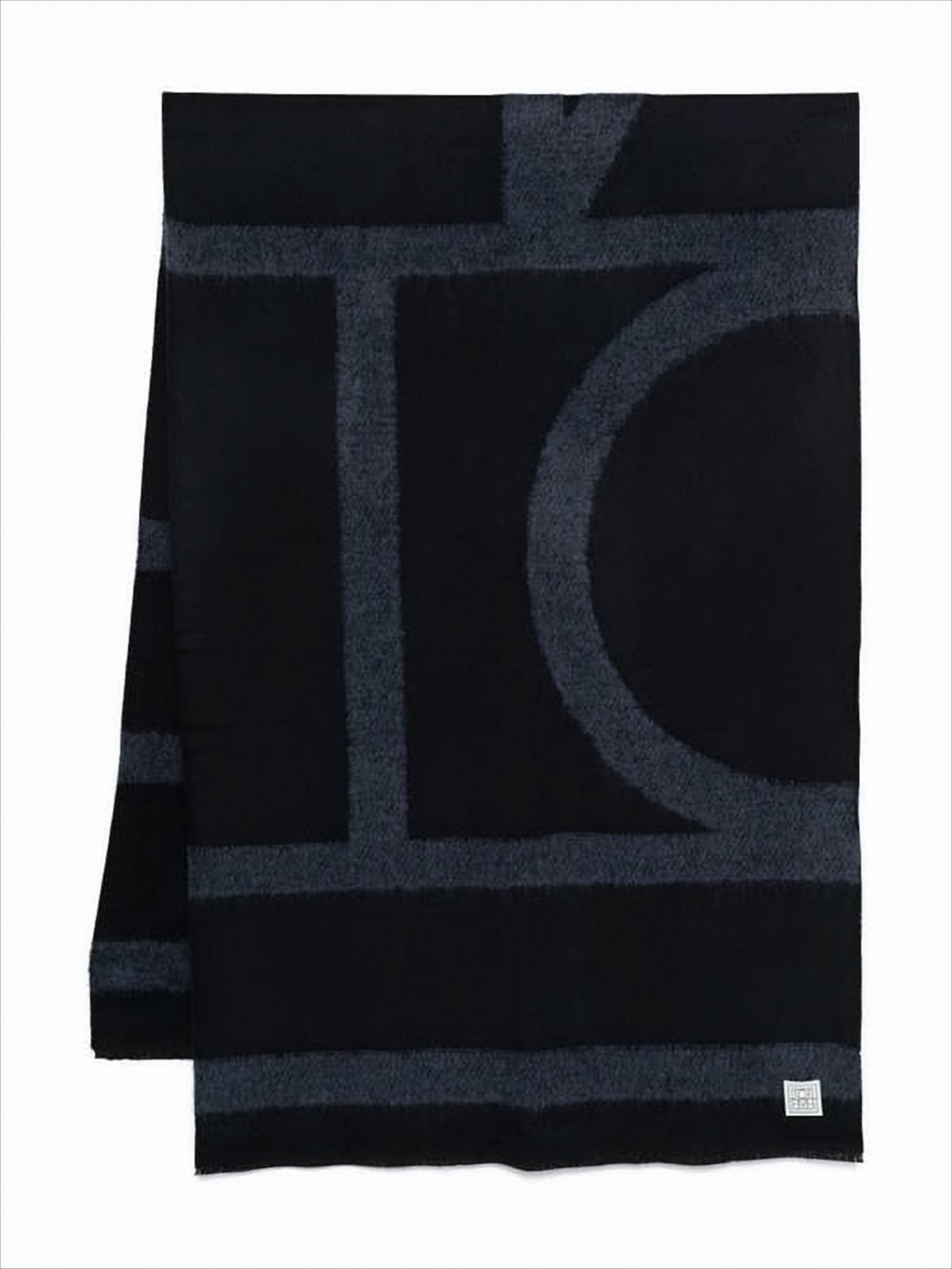 Geometric Patterned Wool-Alpaca Scarf