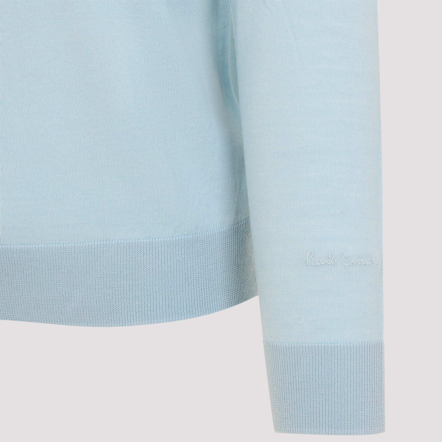 Concealed Button Merino Wool Polo Sweater