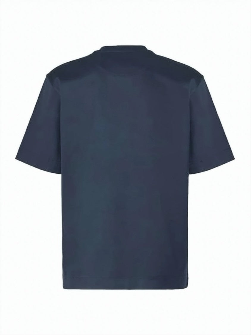 Short-Sleeved Crew Neck T-Shirt With Zippered Pocket