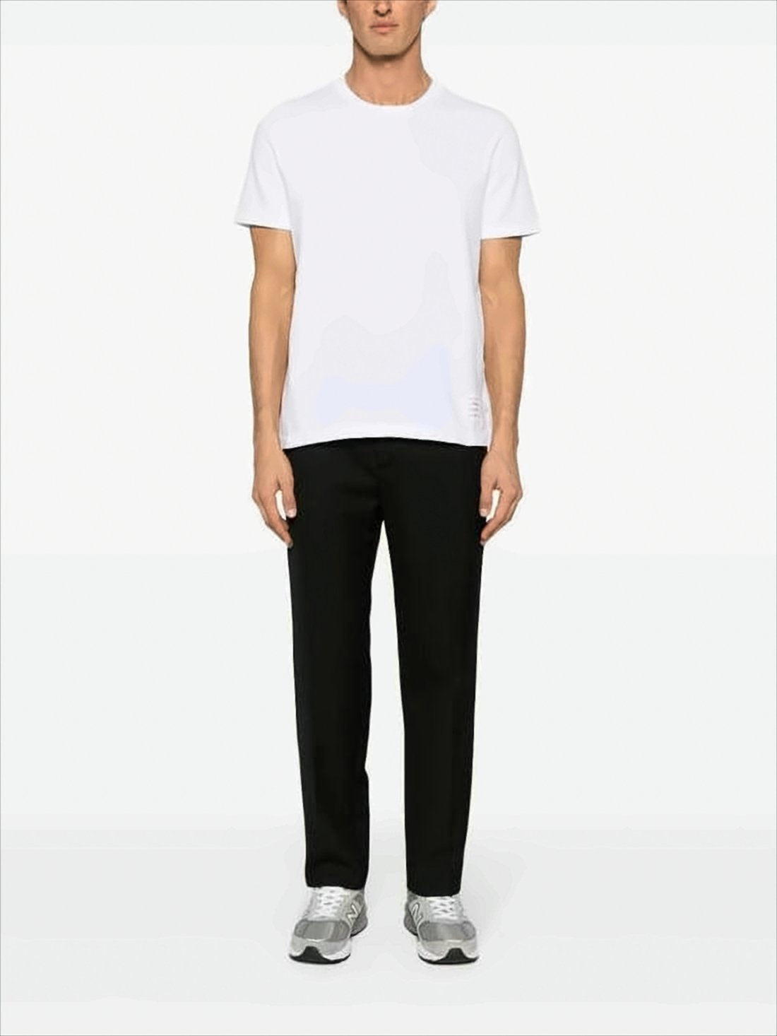 Short-Sleeve T-Shirt with Vertical Tricolor Stripe