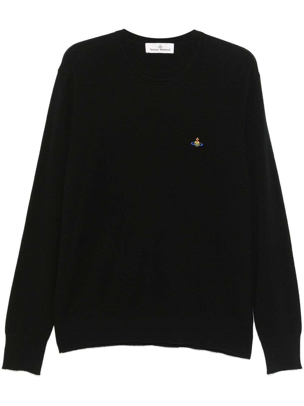 Black Sweatshirt with Ribbed Cuffs