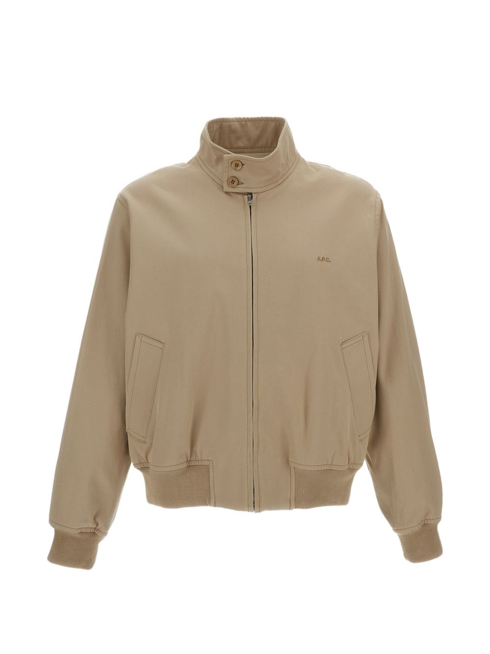 Brown Cropped Jacket With High Collar