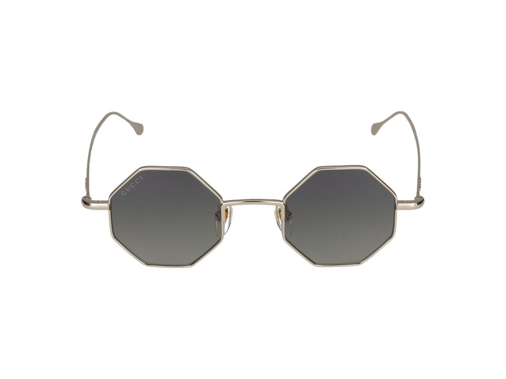 Okulary przeciwsłoneczne Gucci GG1814S 001 złoty złoty szary 41/22/145