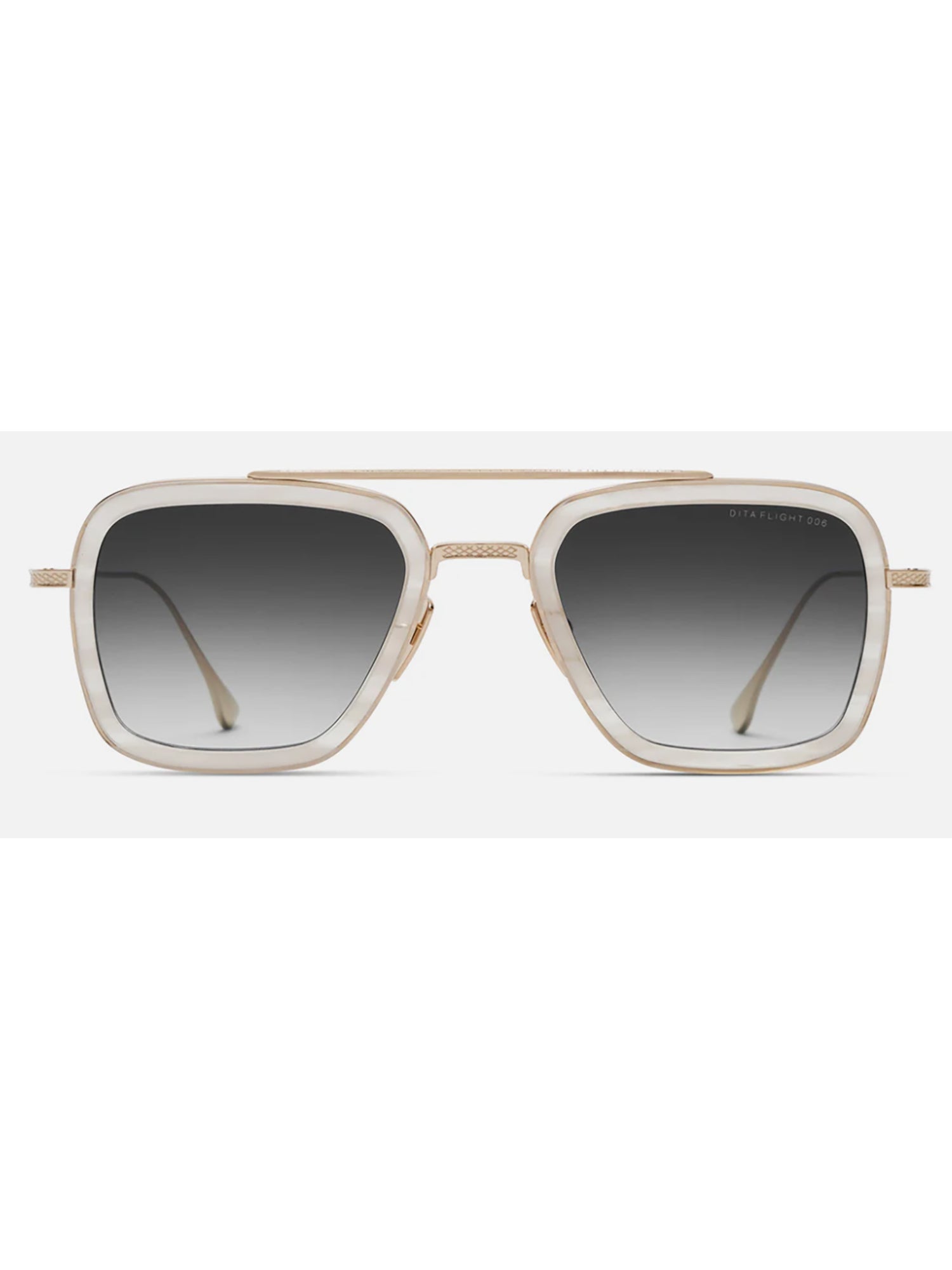 Bold Square Frame Sunglasses with Metallic Accents
