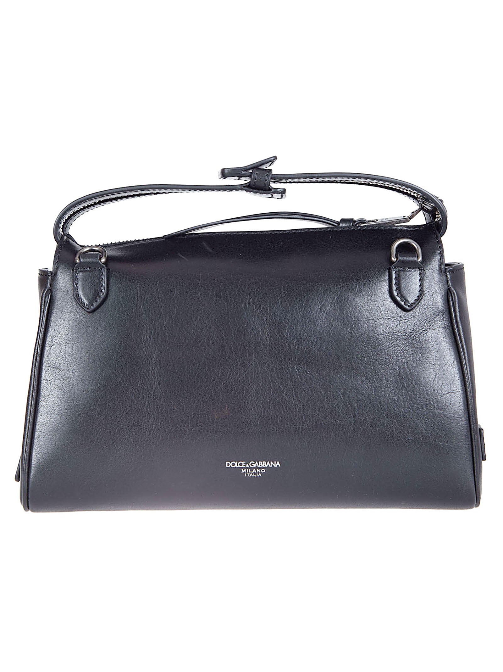 Shoulder Bag in Smooth Calf Leather with Removable Strap