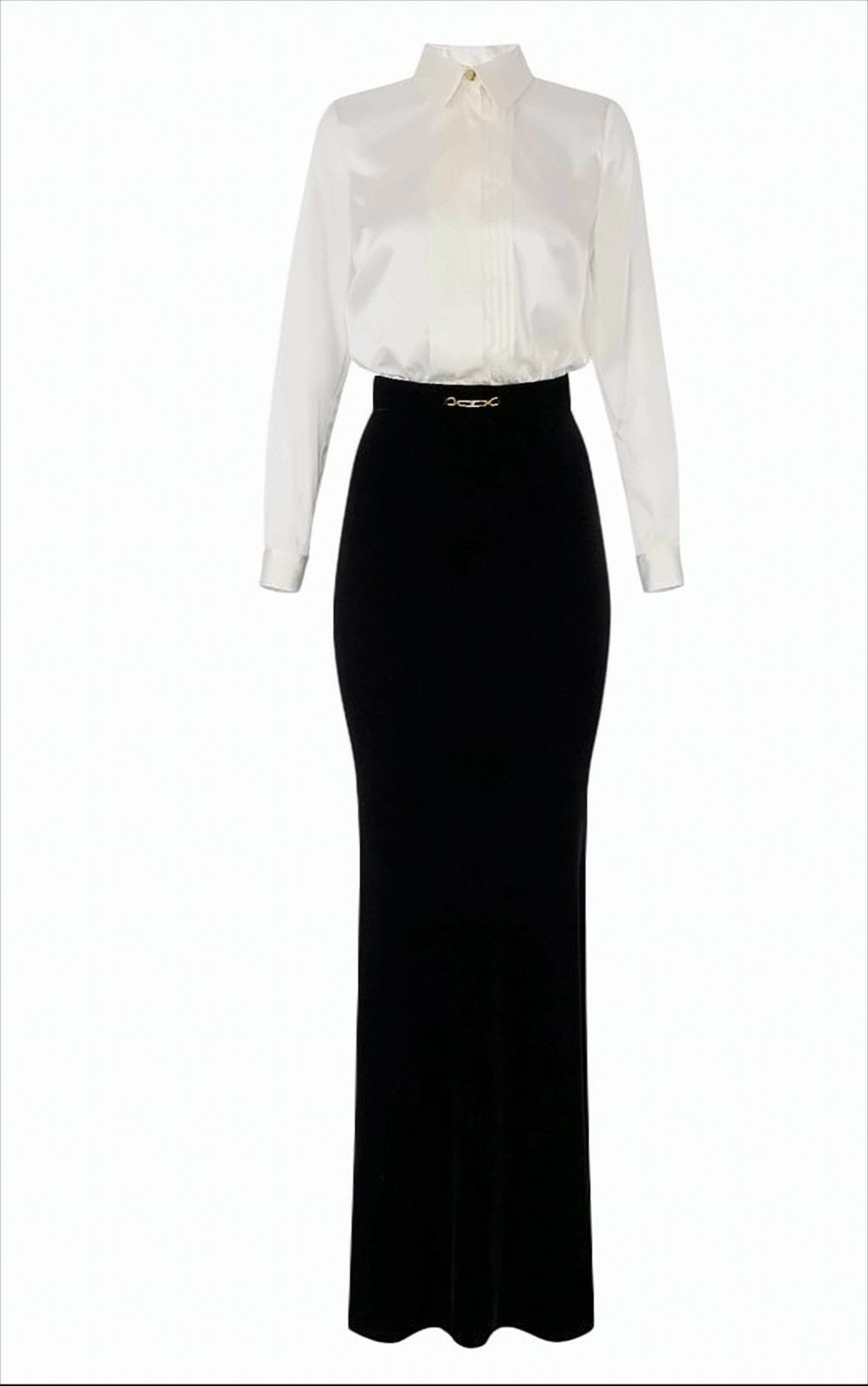 Mermaid Line Velvet Skirt