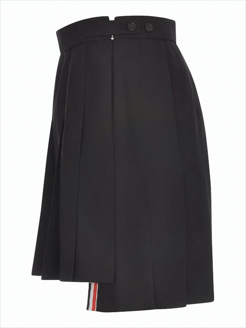 Pleated Mini Skirt with Structured Silhouette and Subtle Logo