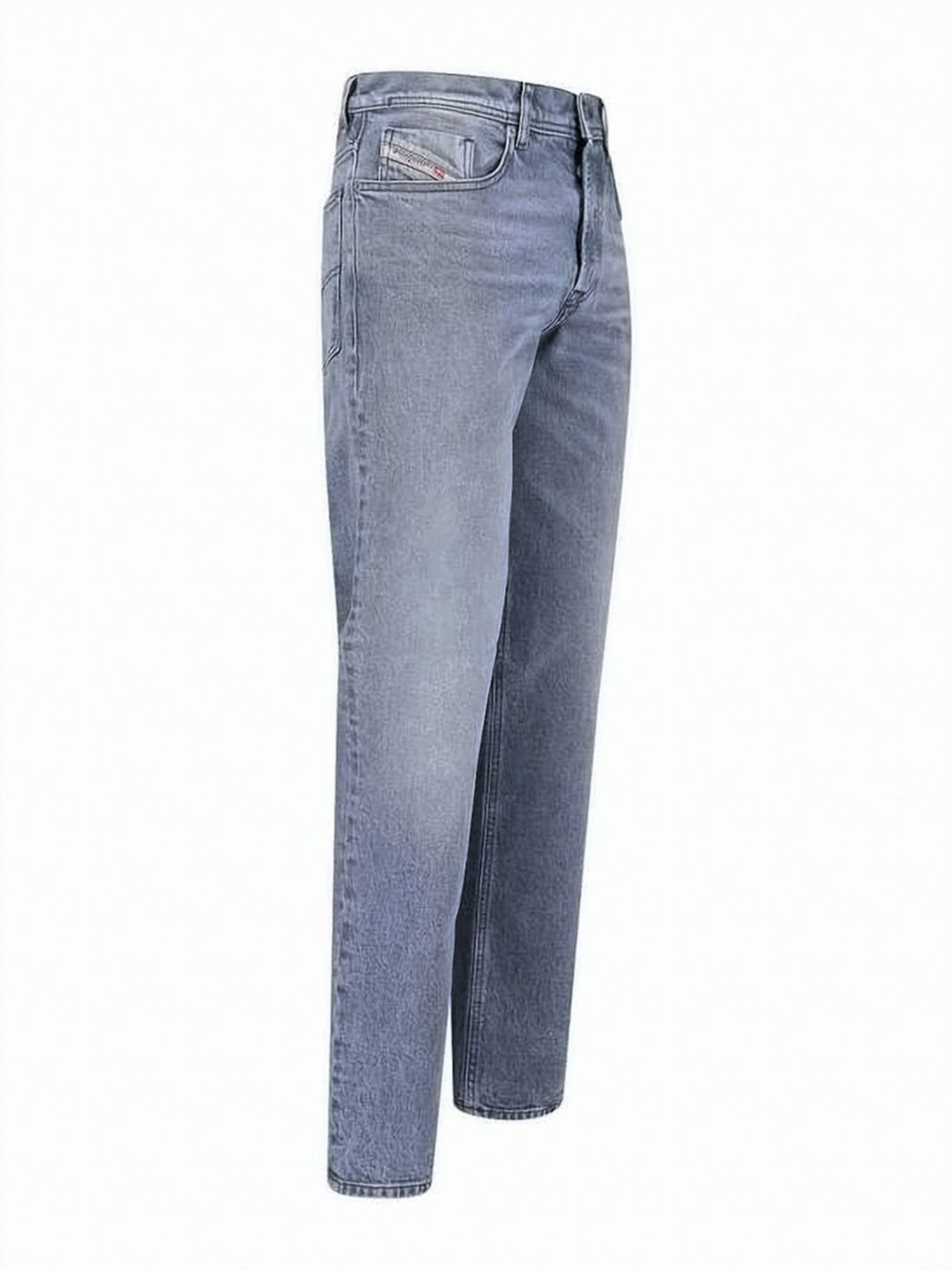 Mid-Rise Straight-Leg Denim Pants with Classic Five-Pocket Design