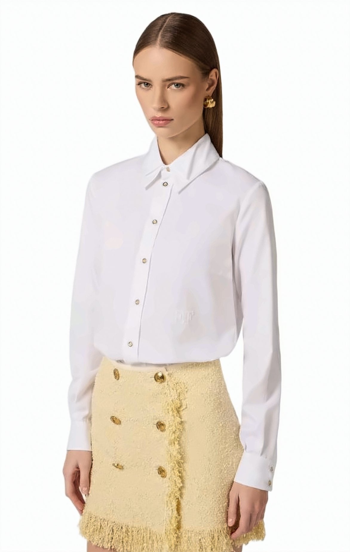 Cotton Double Collar Button Shirt