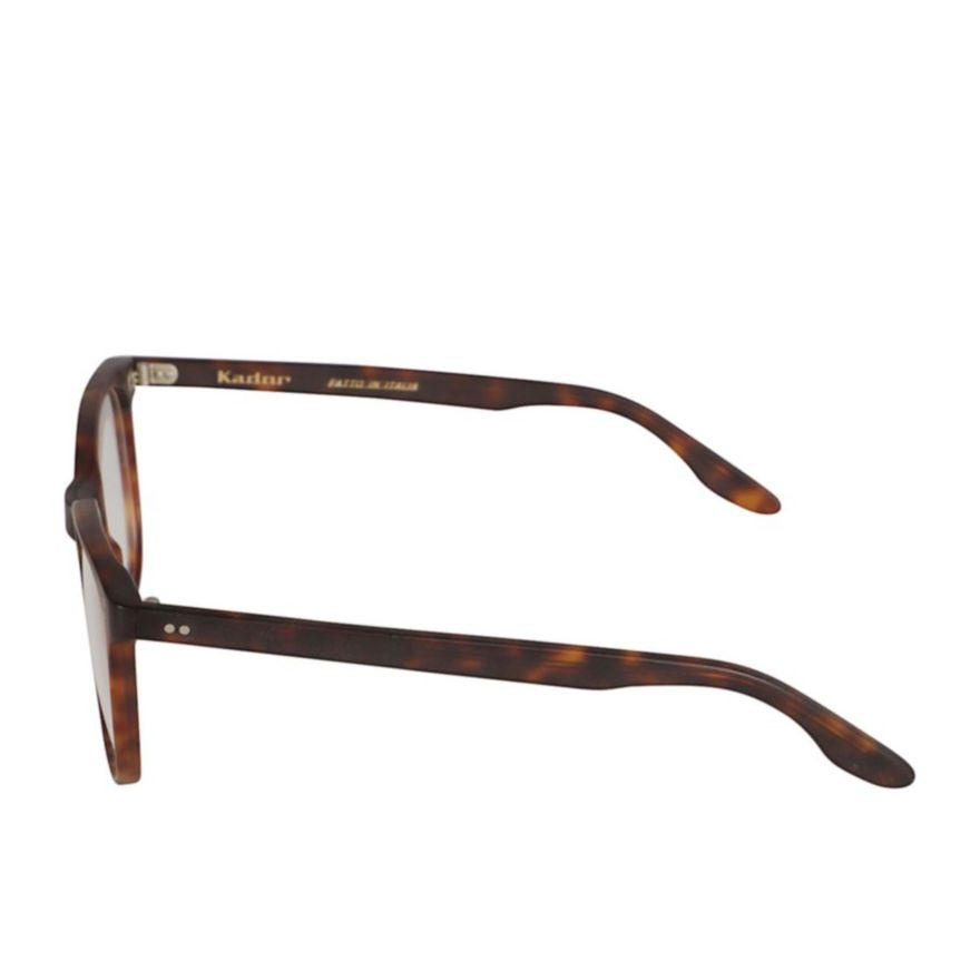 York Rectangular Tortoiseshell Frame Eyeglasses with Metallic Accents