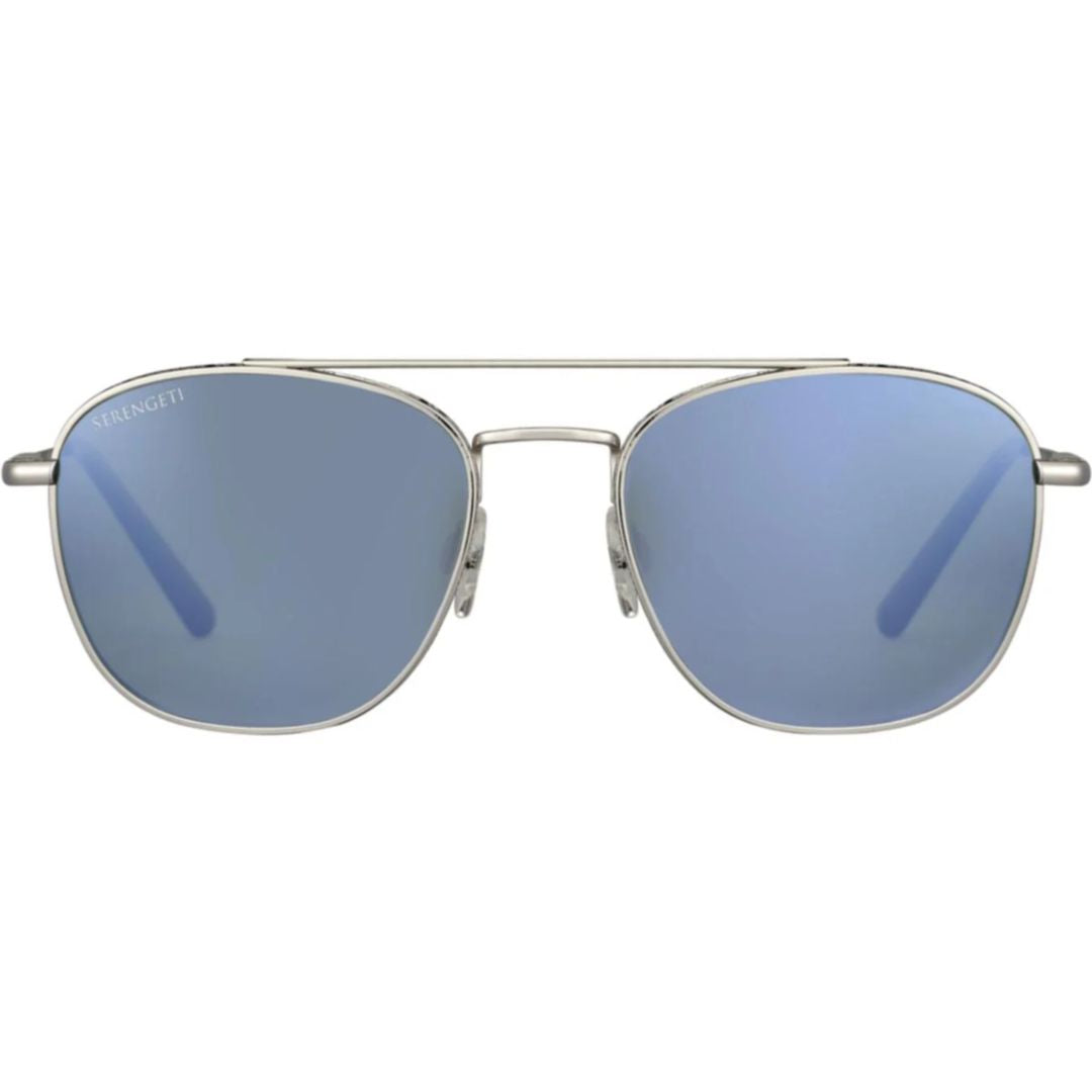 Carroll Double Bridge Silver Metal Sunglasses