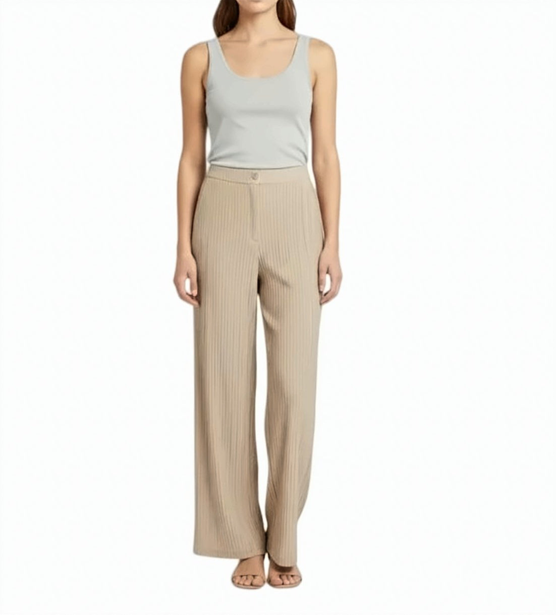 Lurex Taffeta Textured Wide Leg Pants