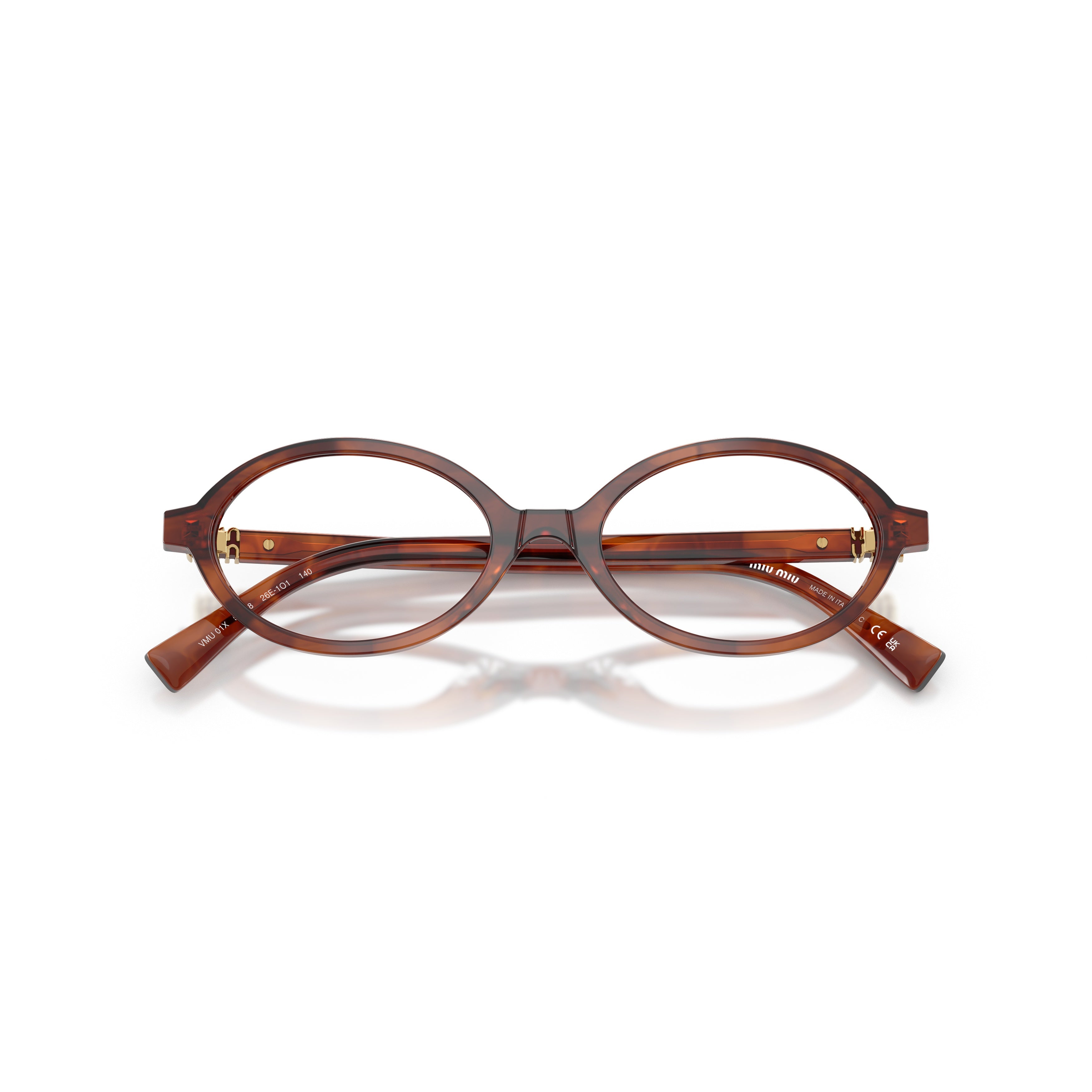 0mu 01xv Tortoiseshell Oval Frame Eyeglasses