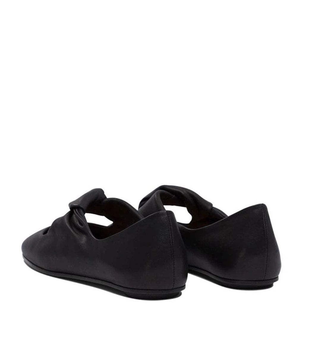 Black Flats With Distinctive Knotted Detail