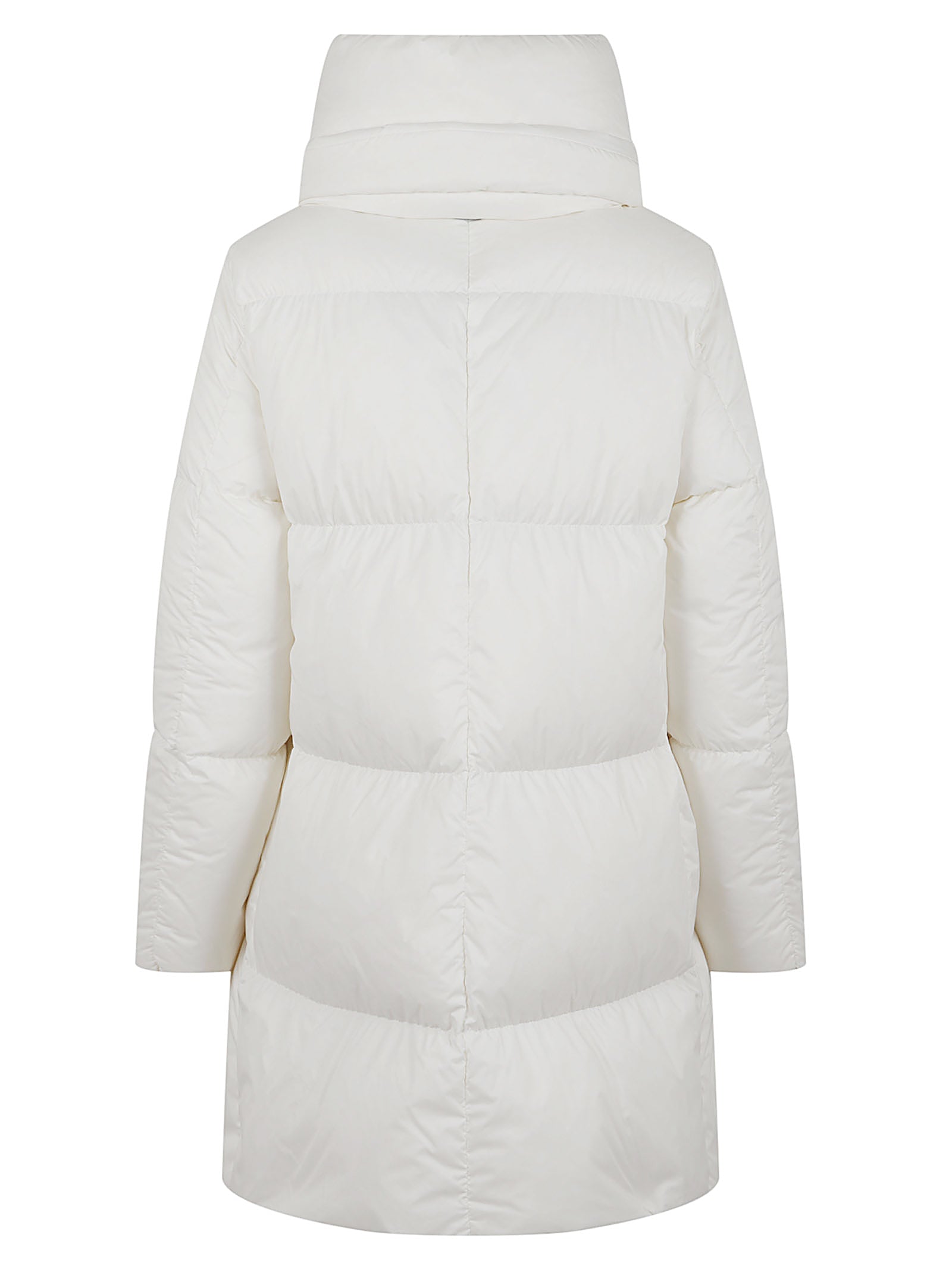 Water-Resistant Lightweight Down Coat With High Collar