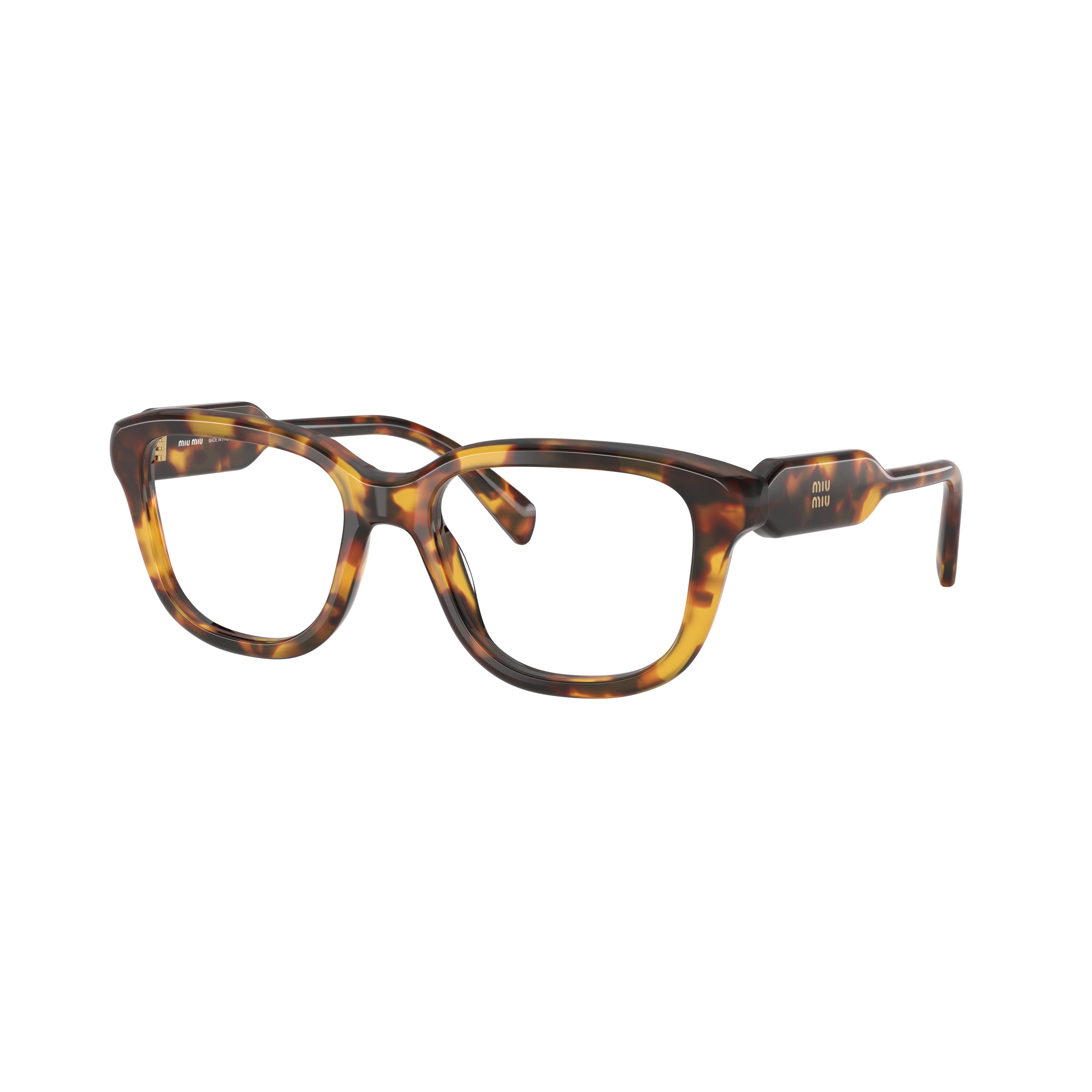 0mu 02zv Oversized Square Tortoiseshell Frame Miu Miu Eyeglasses