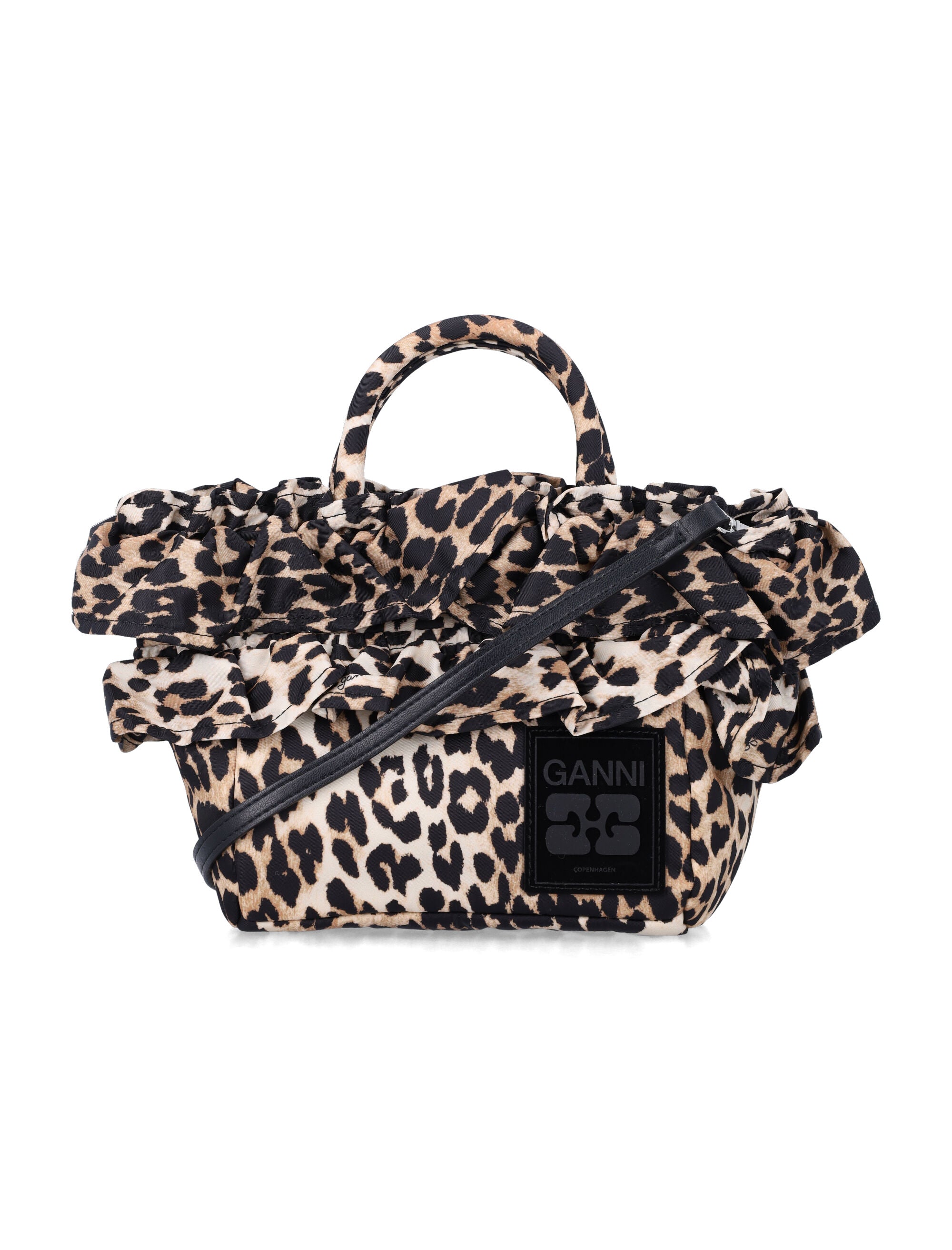 Torebka Leopard Mini Ruffled Shopper