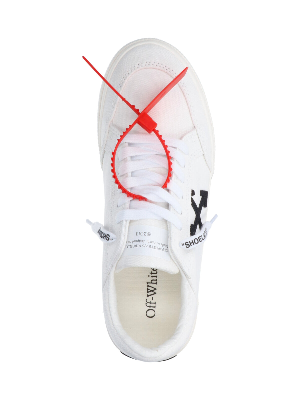 White Arrow Logo Leather Sneakers
