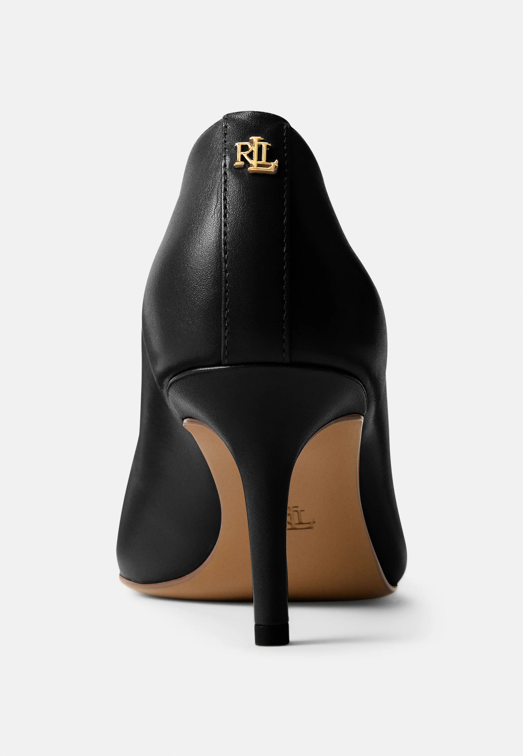 Black Lanette Smooth Calf Leather Pumps