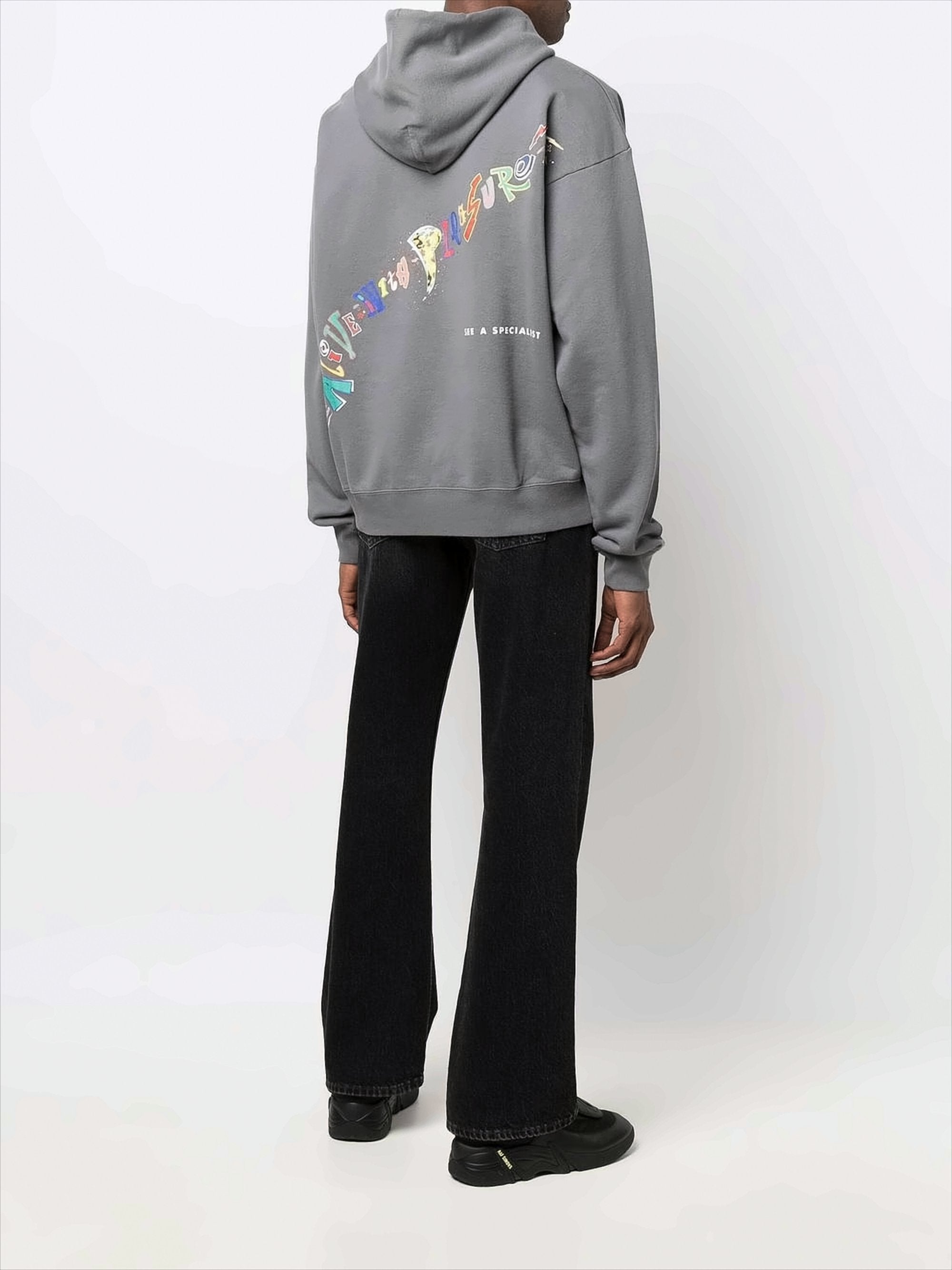 Relaxed Fit Colorful Lettering Hoodie