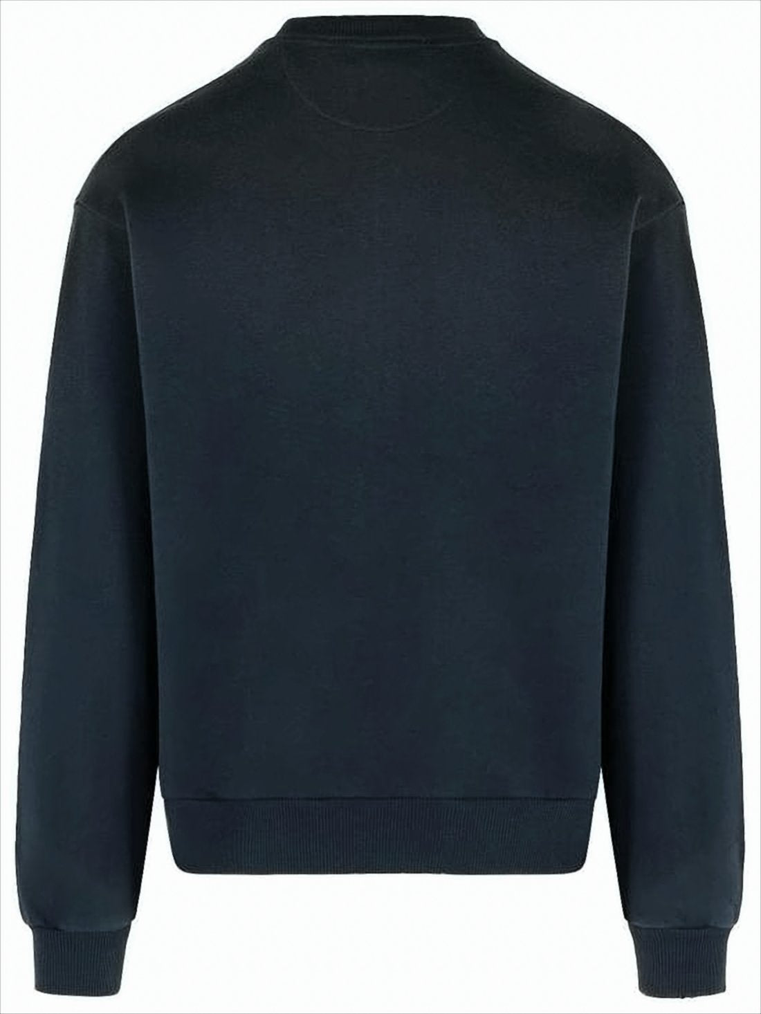 Boxy Cropped Long-Sleeve Sweatshirt With Bold Embroidery
