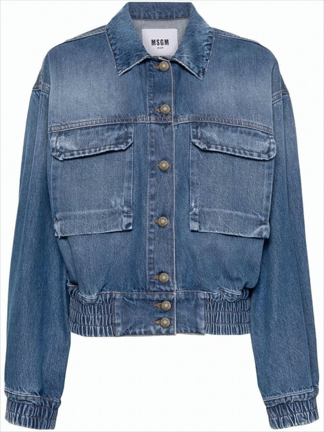 Relaxed Fit Cropped Denim Jacket