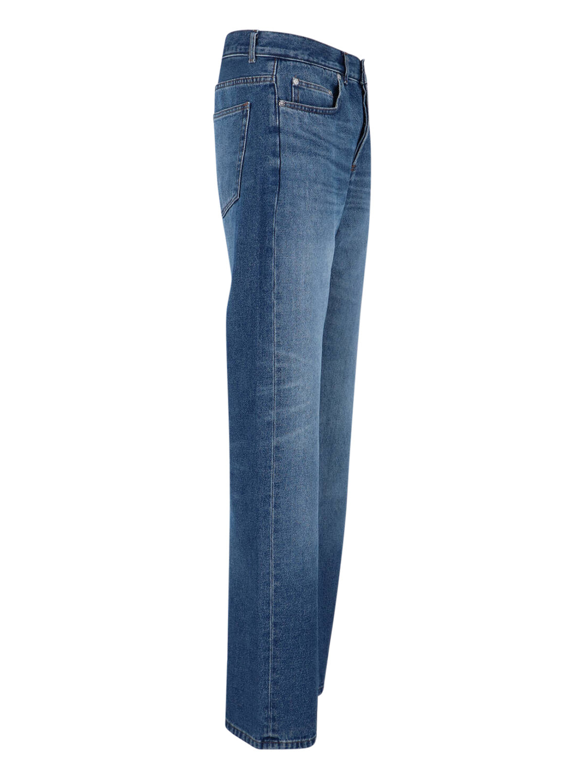 Straight Jeans In Light Blue Cotton Denim