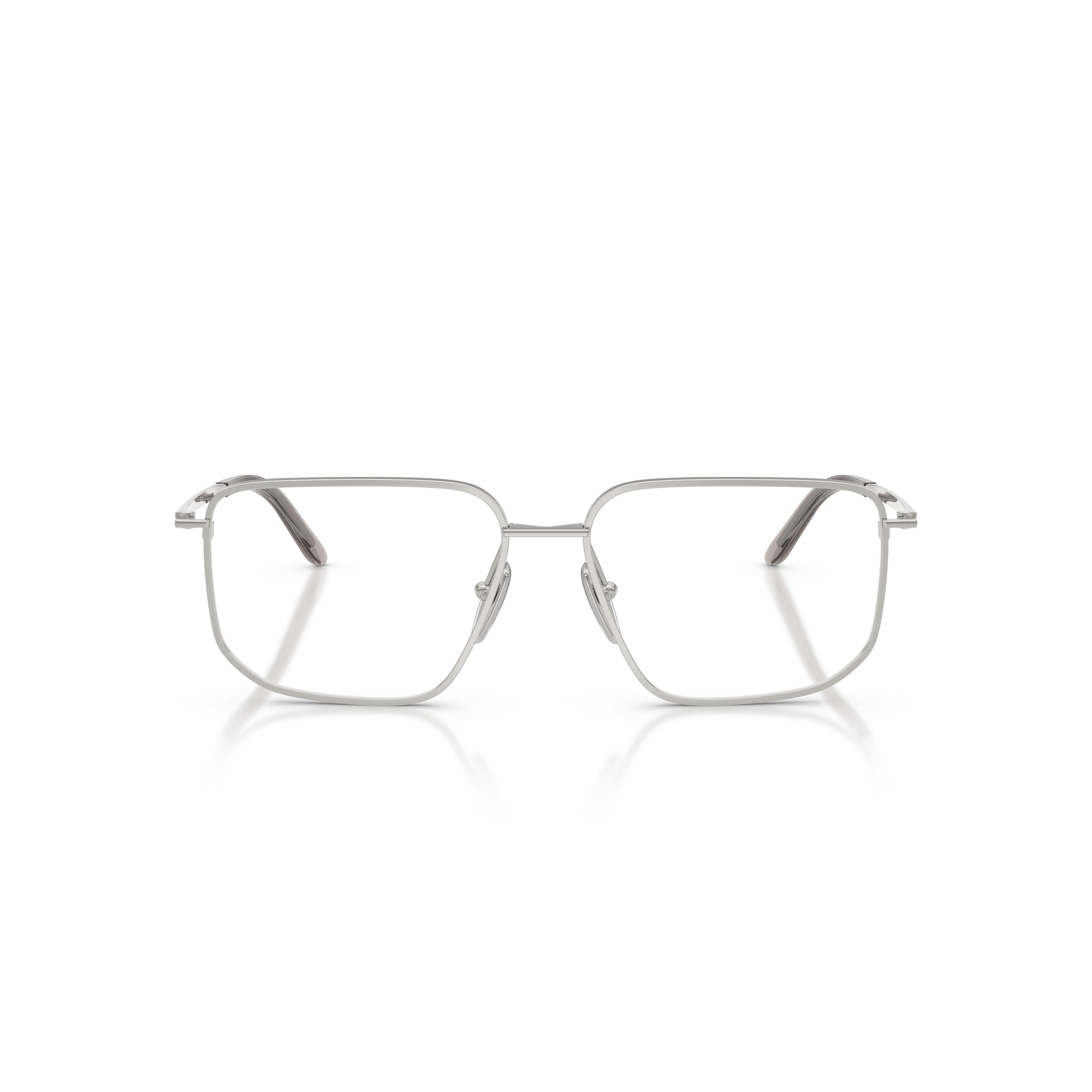 0pr C52v Rectangular Silver Metal Frame Eyeglasses