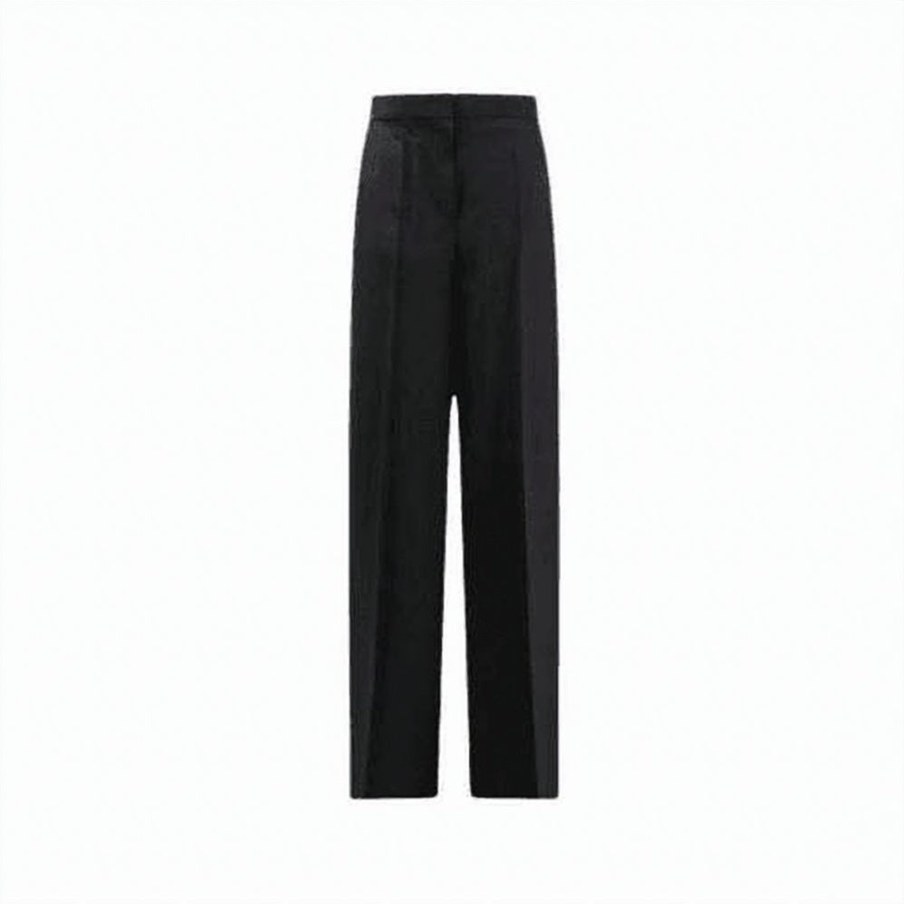 Tailored Black Wool Suit Pants