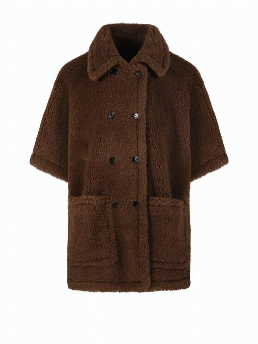 Short-Sleeved Double-Breasted Coat