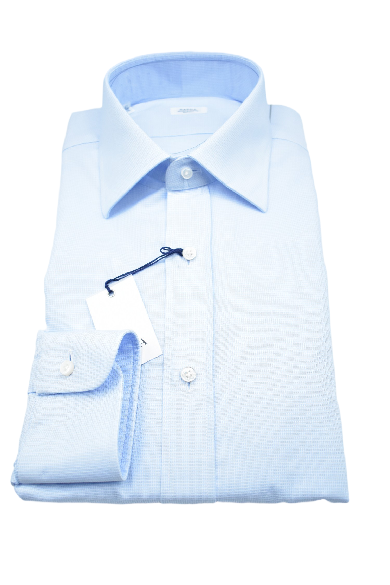 Light Blue Textured Fabric Dress Shirt
