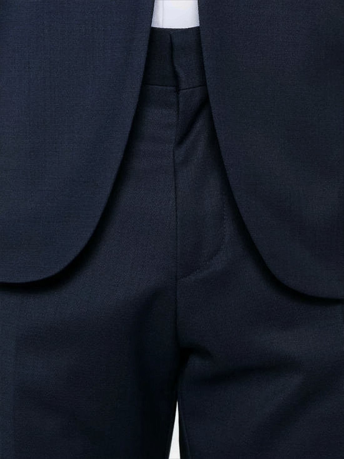 Tailored Blue Suit Jacket with Structured Silhouette