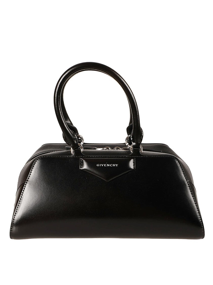 Antigona East/West Black Calf Leather Bag