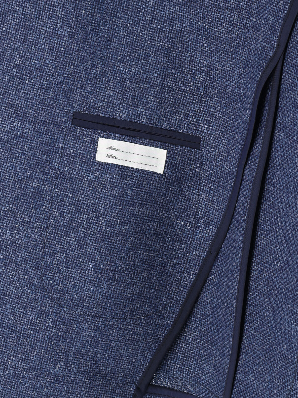 Blue Tailored Textured Notch Lapel Jacket