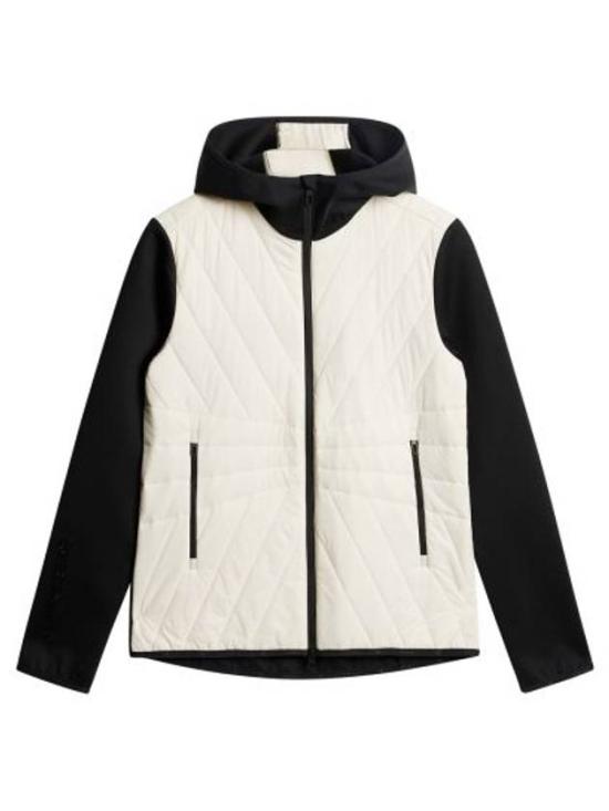 Quilted Jacket With Contrasting Sleeves And Hood