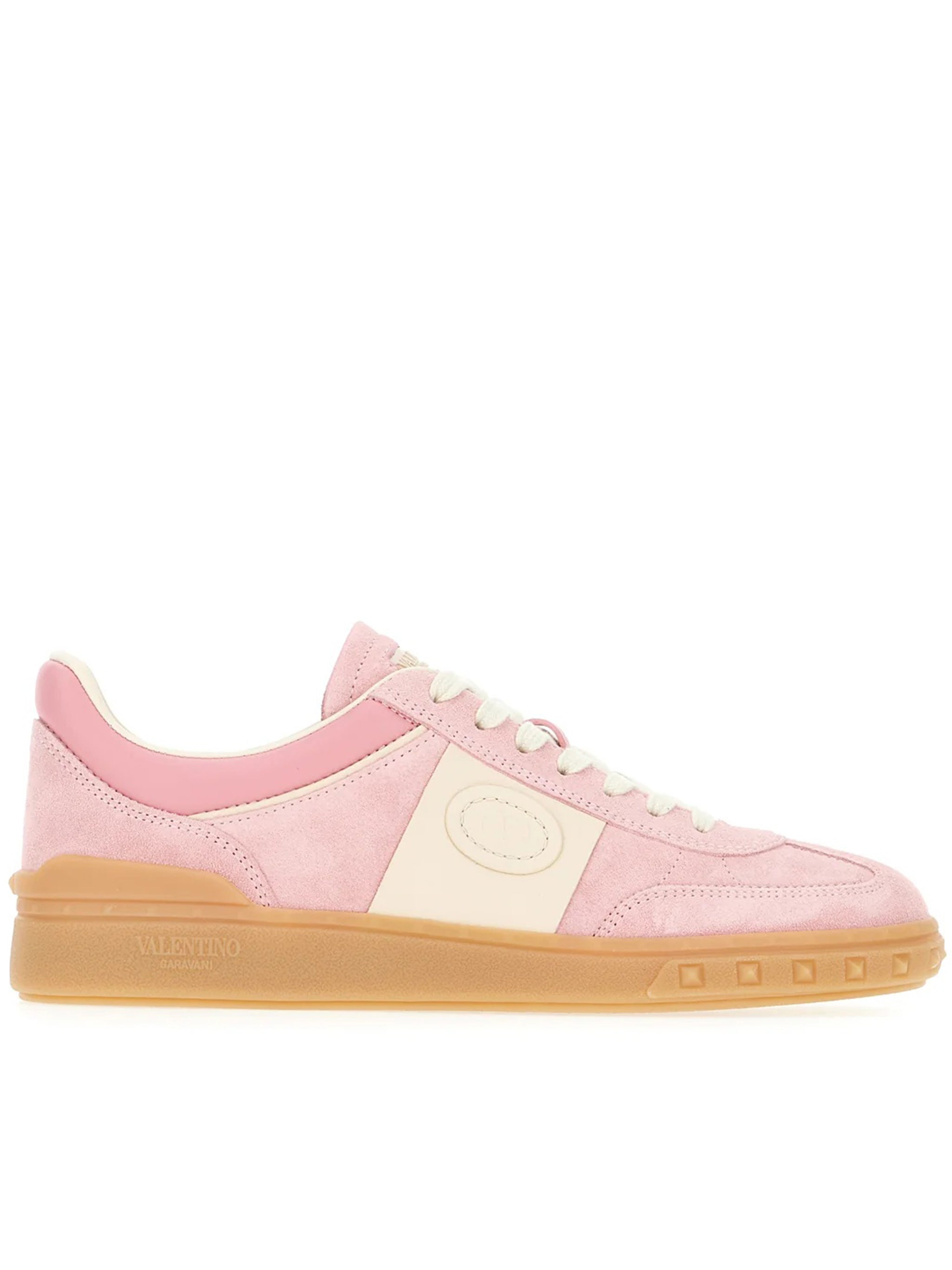 Pink Upvillage Low-Top Suede/Leather Sneakers