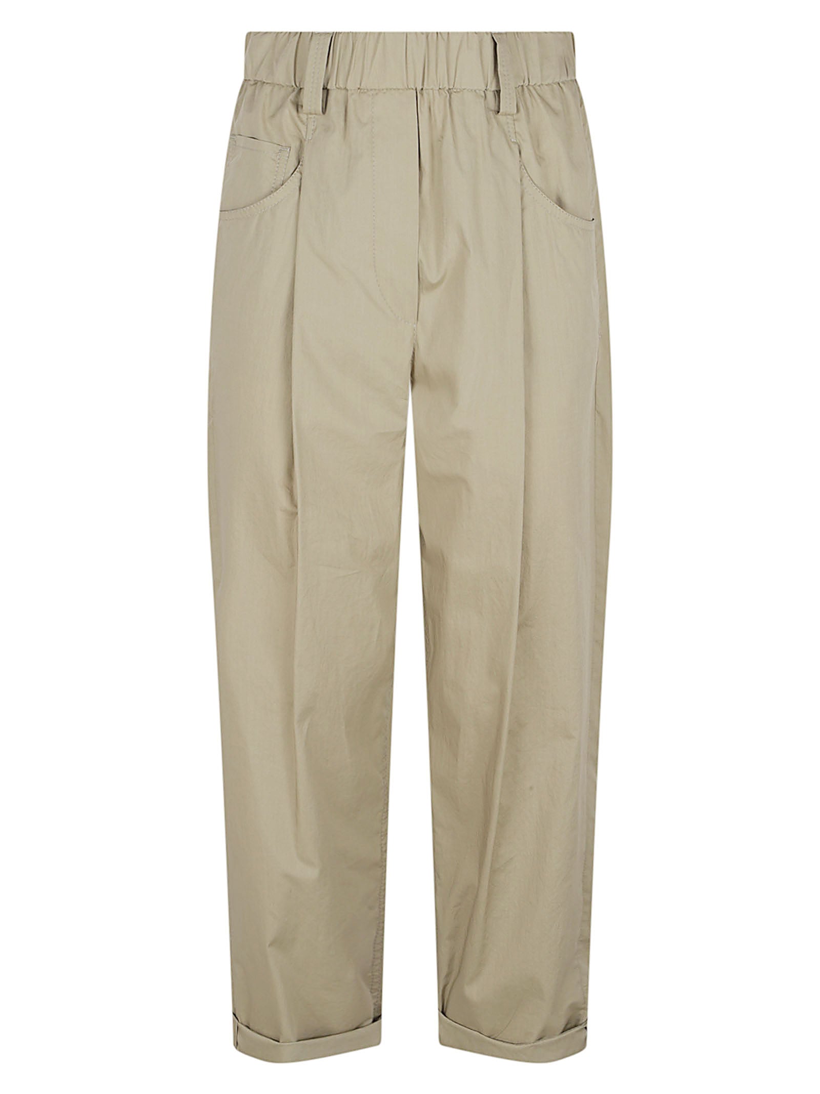 Relaxed Fit Cropped Trousers