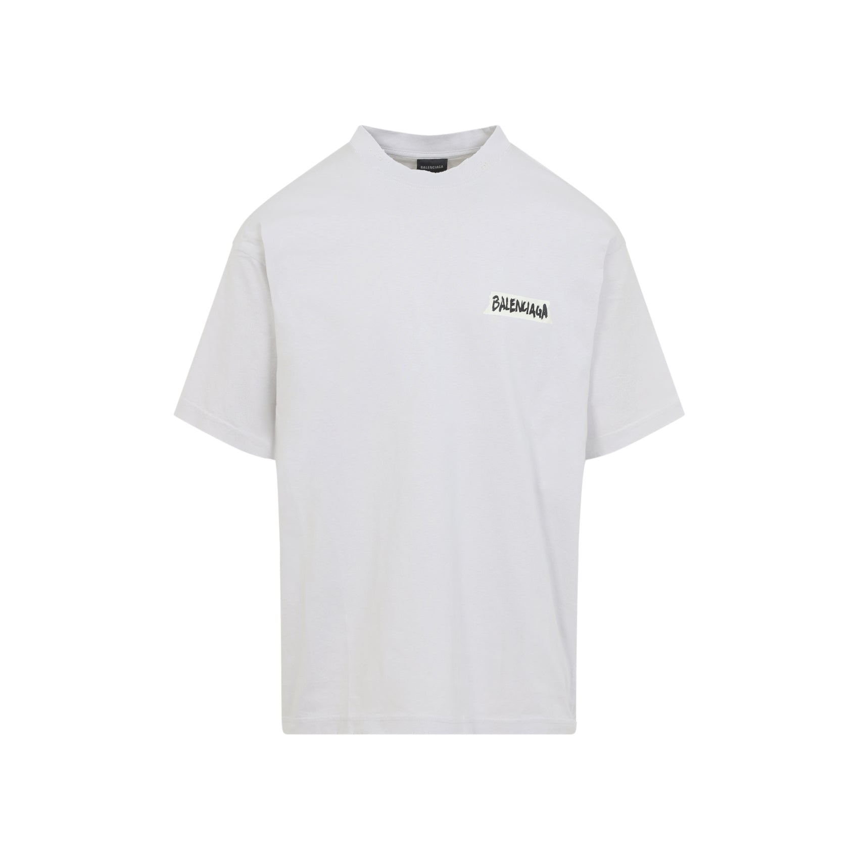 Graphic Text White Short-Sleeve T-Shirt