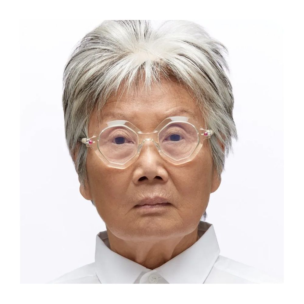 Mask P18 Sophisticated Transparent Champagne Round Acetate Sunglasses